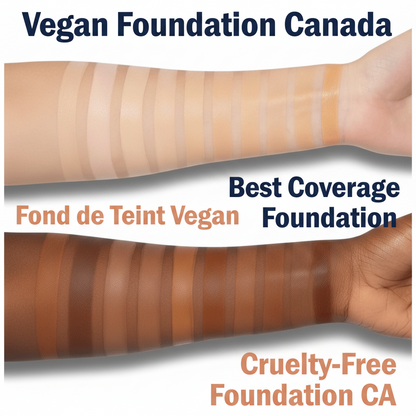 Fond de teint vegan hydratant pour peau mate et foncée – plusieurs Teintes | FencyGrace Canada